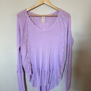 We The Free Catalina Thermal Long Sleeve Tee Lilac XS